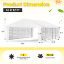 EROMMY Heavy Duty Party Tent with Removable Sidewalls & Storage Bags, White-Erommy